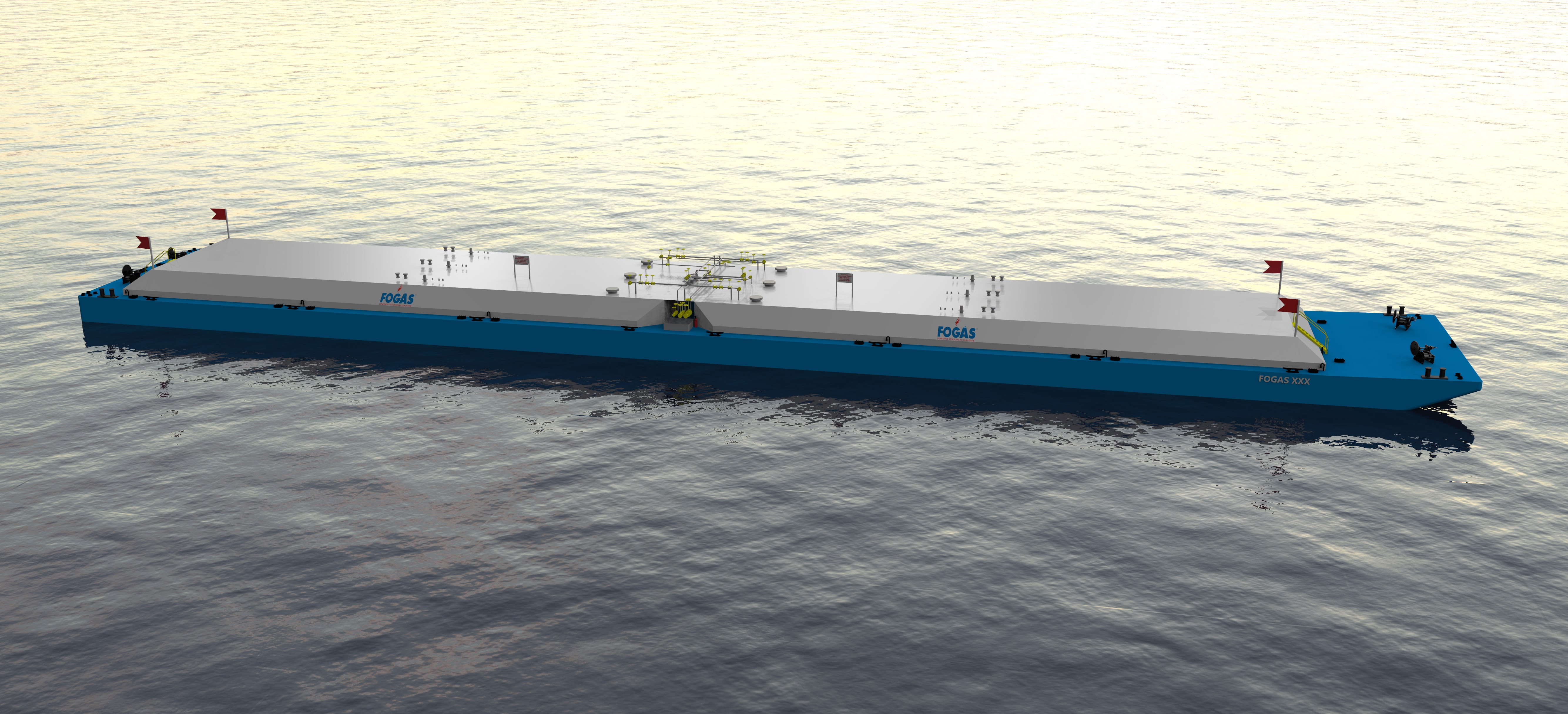 Liquified gas tank barge
